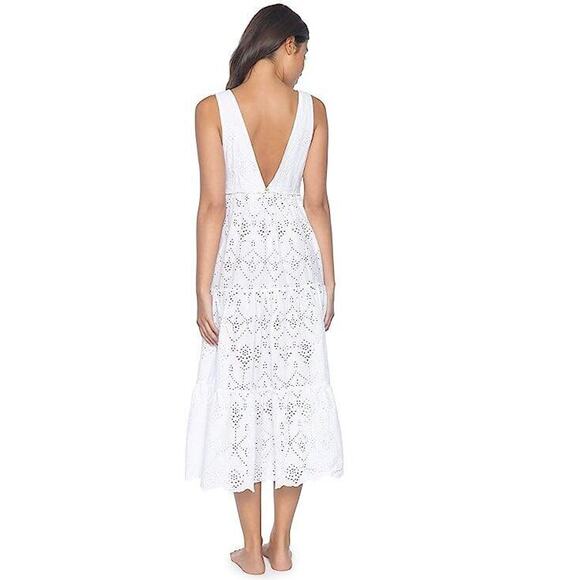 Pilyq Anne Eyelet Tiered Dress Swimsuit Beach Cover Up S XS NEW - Picture 2 of 8